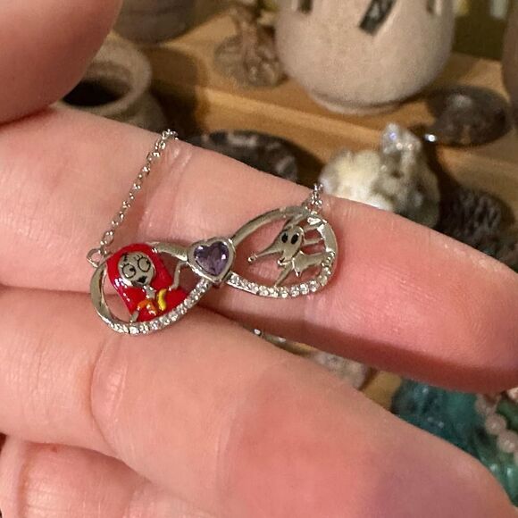 Nightmare Before Christmas Sally & Dog Sterling Silver Necklace - Picture 5 of 7